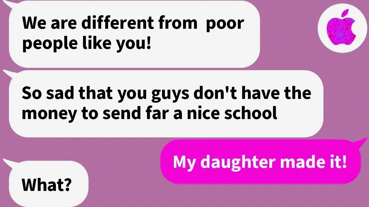 Trying to brag about her kid getting into a private school