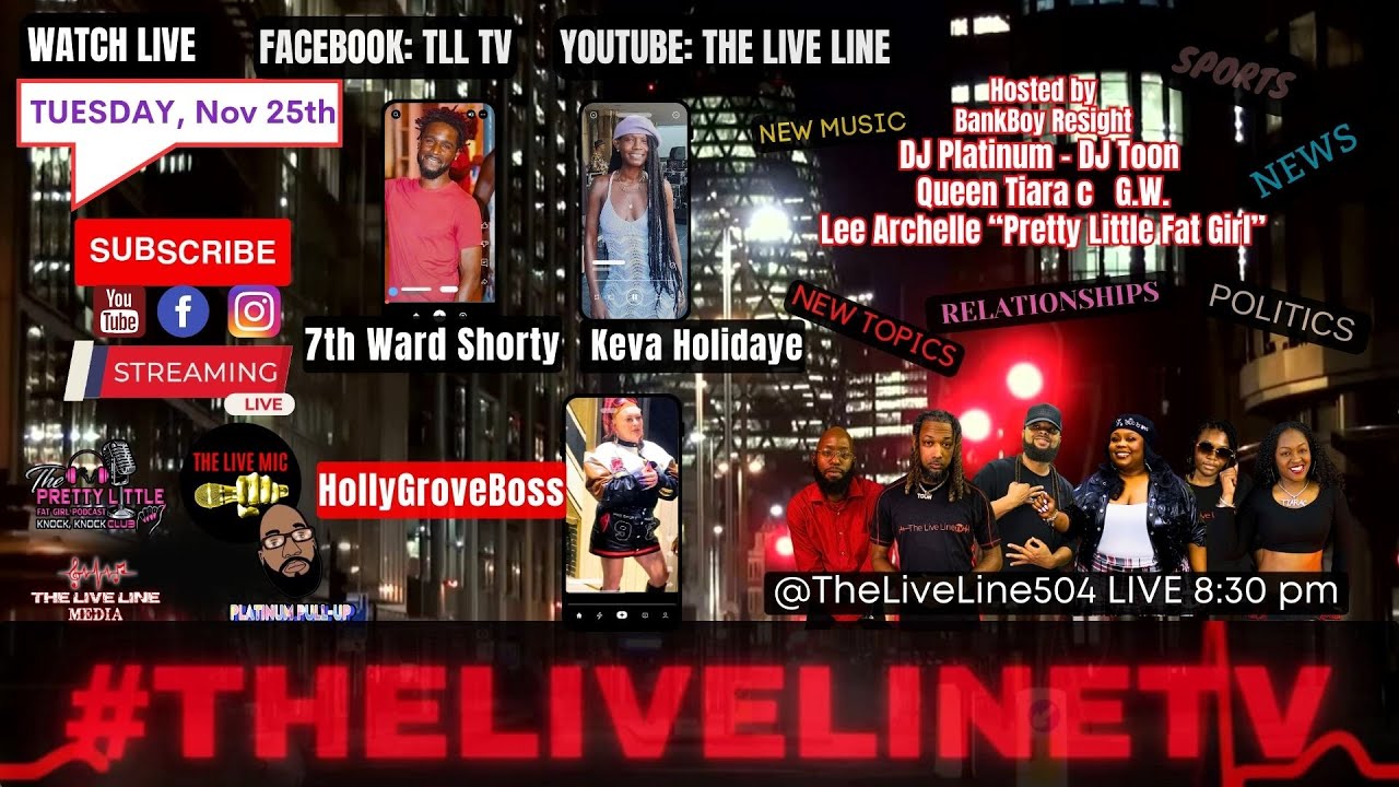Thanksgiving with 7th Ward Shorty, Keva Holiday, & Hollygroveboss  - TLL TV & Radio Ep 11.25.25