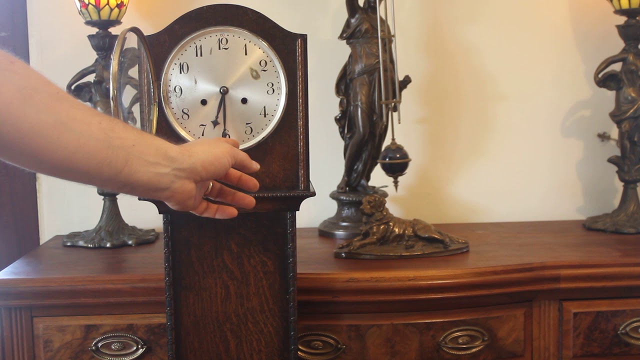 Vintage Art Deco German Granddaughter 8Day Striking Clock YouTube