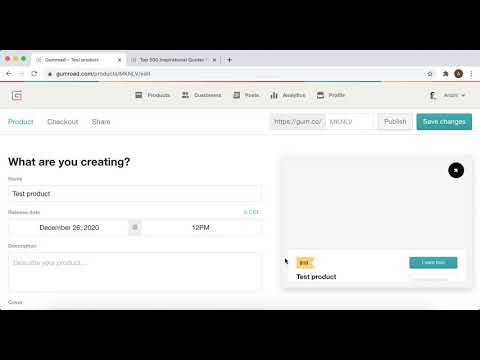 How to create a pre order product in Gumroad?