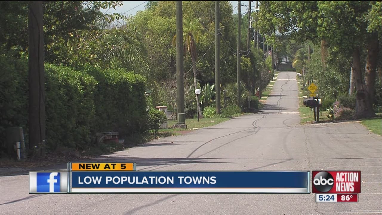 Three Tampa Bay area towns are among smallest populations in Florida