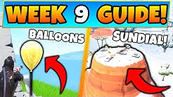 fortnite week 9 challenges golden balloons locations sundial battle royale season - fortnite zombie challenge