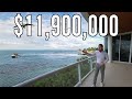 INSIDE a $11,900,000 Luxury Beachfront Sky Mansion w/ MOVIE THEATRE!