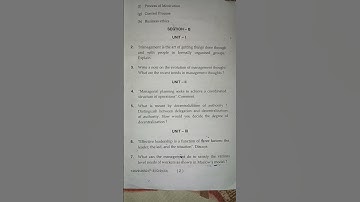 MBA / M.COM  2nd semester (open elective courses) fundamental of management may 2023 #mdu#short