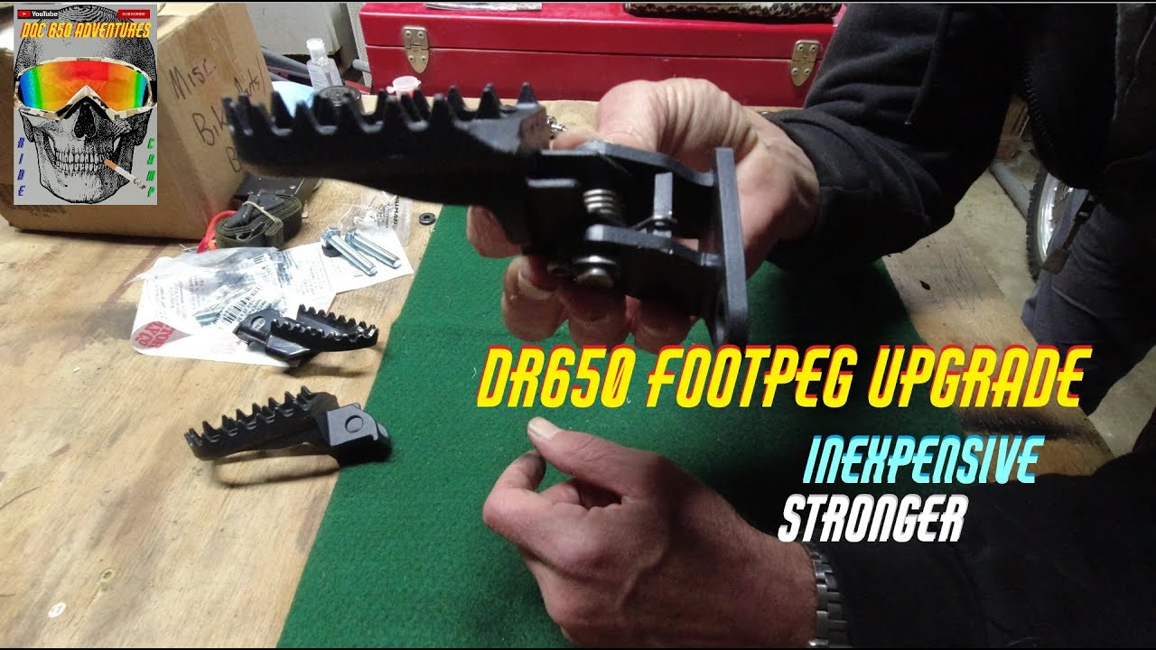 DR650 Foot Peg Upgrade YouTube
