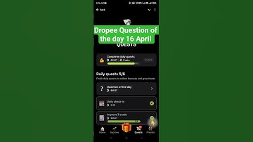 Dropee Question of the day # Code Today 16 April
