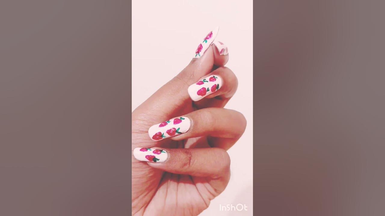 strawberries 🍓#shiningnails #nailart #nails #nailartheaven #naildesigns#song #flowernailart #shorts