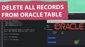 How to Delete All Records / Data from Table in Oracle Database | Delete Query