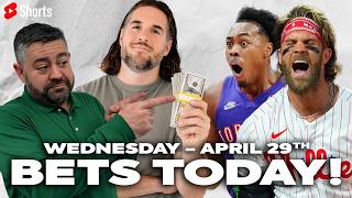 Sports Betting Picks LIVE 🔥 NBA Playoffs, NHL Playoffs & MLB Best Bets | WagerTalk Today 4/29 📱