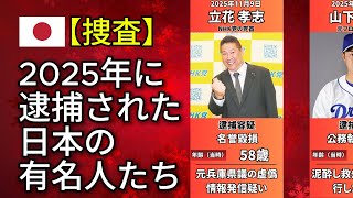2025年に逮捕された有名人たち（立花孝志・坂口杏里・佐野海舟）