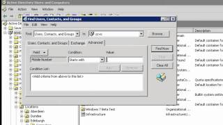 This video quickly shows how to find an user using for example a phone
number attribute in active directory