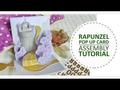 Rapunzel pop up card assembly tutorial