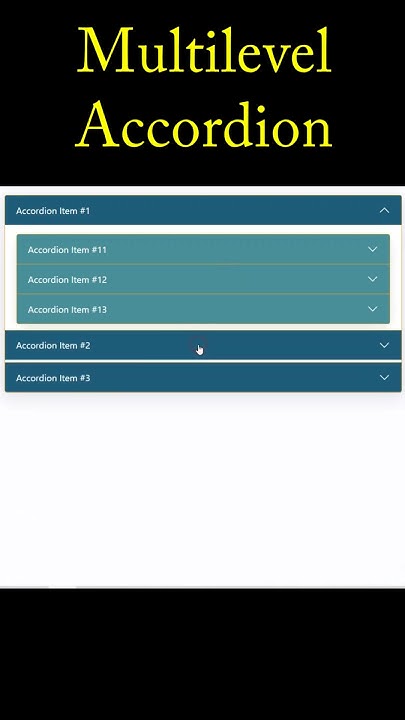 Nested Accordion | HTML CSS & Bootstrap5 #creativejscoder - YouTube
