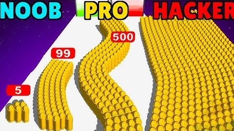 NOOB vs PRO vs HACKER In BULLET ARMY RUN! (ALL LEVELS!?)