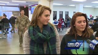 Soldier Surprises Sisters At Winnetonka High School