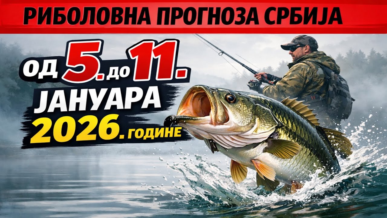 ПРОГНОЗА ГРИЗА у Србији од 5. до 11. јануара 2026. Баци све и на пецање!