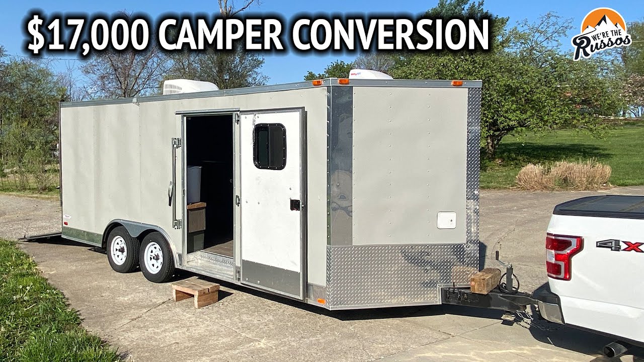 Самодельный туристический прицеп с ванной комнатой | Переделка грузового прицепа в кемпер