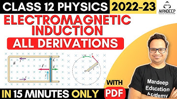 Electromagnetic Induction Class 12 Physics All Derivations | Chapter 6 | CBSE Board Exam 2023