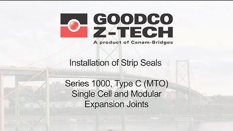 How to install strip seal expansion joints