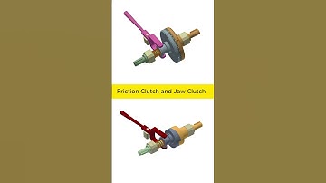 Friction Clutch and Jaw Clutch #solidworks #cad #engineering #mechanical #mechanism #fusion360