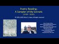Poetry Reading: 16 Original Sonnets