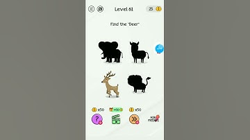 Braindom level 61||find the "deer"||tricky puzzle