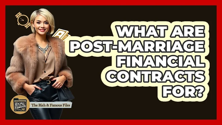 What are Post-Marriage Financial Contracts For?