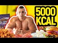 JAK ZOSTAĆ BESTIĄ *DZIEŃ JEDZENIA 5000 kcal*