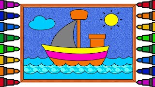 Coloring for kids — Ship | Games for Kids screenshot 2