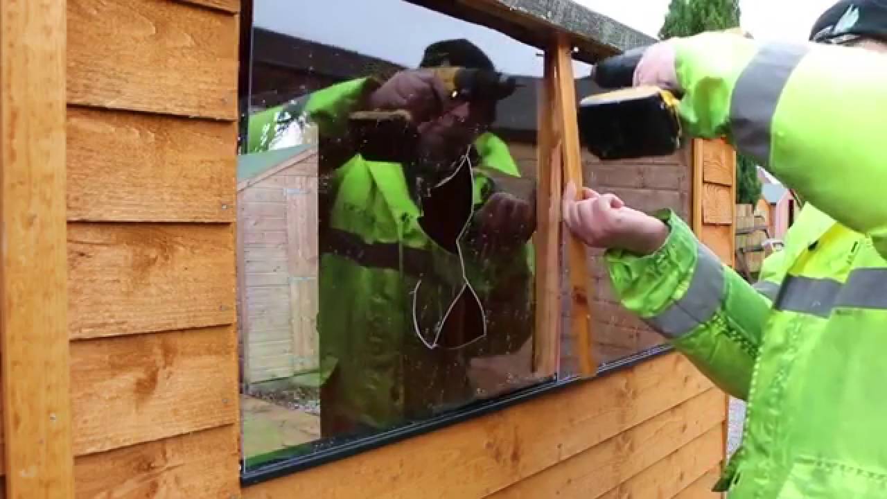 How to fix a broken garden shed window - YouTube