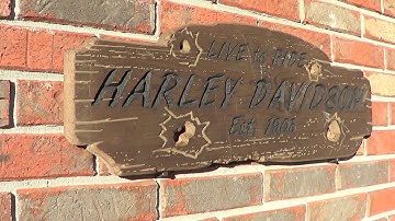 Rustic Wooden Harley Davidson Sign on the CNC