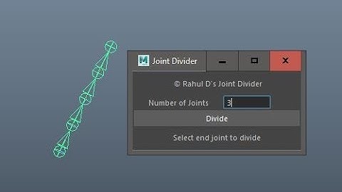 Maya Joint Divider mel plugin