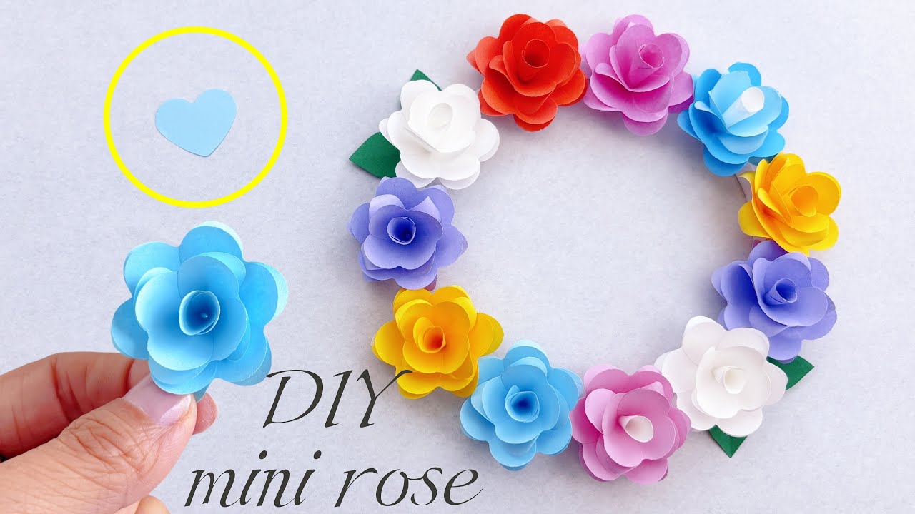教你如何製作玫瑰紙花 | DIY迷你玫瑰花 - DIY How to Make Rose Paper Flower - YouTube