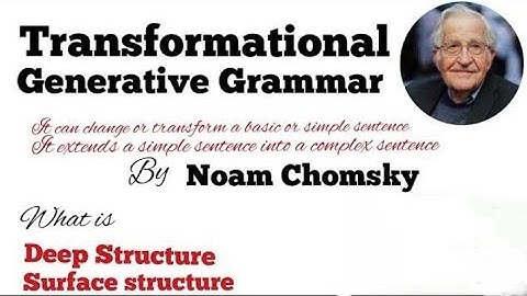 Transformational Generative Grammar by Noam chomsky