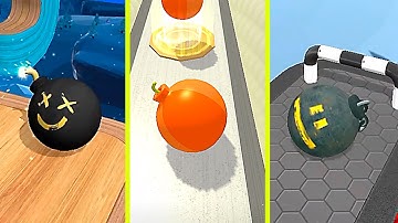 Going Balls vs Action Balls 3D vs Rolling Ball Sky Escape - Bomb Balls Race