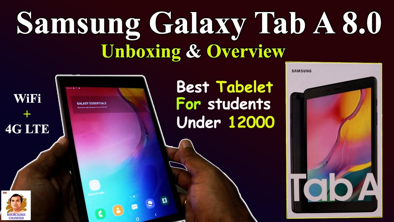 Samsung Galaxy Tab A8 0 Unboxing Best Tab Under 100 Best Tab For Students Malayalam Youtube