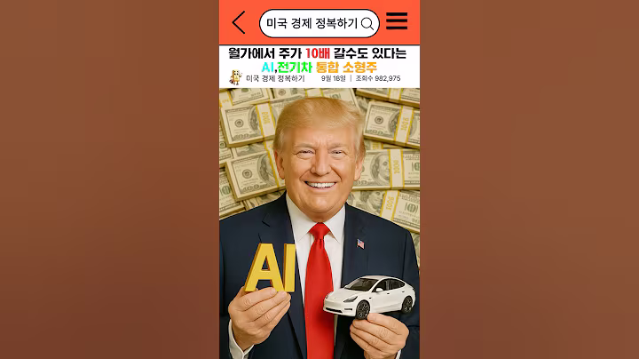 월가에서 주가 10배 갈수도 있다는 AI,전기차 통합소형주