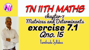 TN 11th Maths Exercise 7.1    Qno. 15