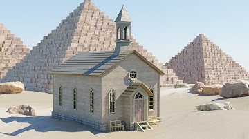 wild Western church | Blender modeling | #blender #3d