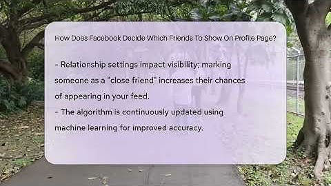 How Does Facebook Decide Which Friends To Show On Profile Page? - Everyday-Networking