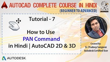Autocad 2016 - Tutorial for Beginners : 7. How to use PAN Command