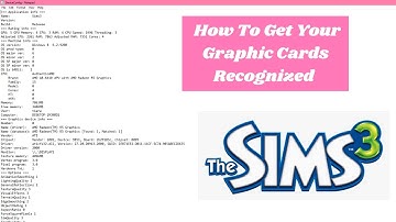 How To Get Your Sims 3 Graphic Cards Recognized (AMD Radeon R5 Graphics)🔧💖