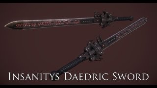 TES V - Skyrim Mods: Insanitys Daedric Sword