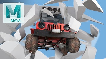 Animate a Car Smashing Through a Wall in Maya with Bullet Dynamics