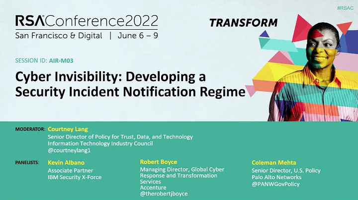 Cyber Invisibility: Developing a Security Incident Notification Regime