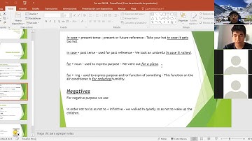 video de la clase 3sec clauses of purpose