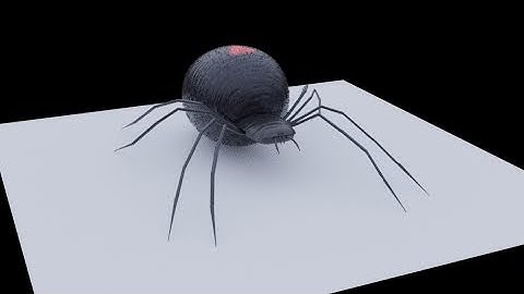 Spider modeling timelapse - blender