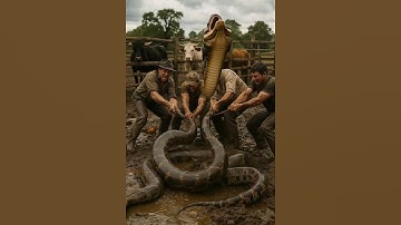 Unbelievable Rescue: Villagers vs Giant Snake! | 信じられない救出：村民対巨大な蛇！ | 믿기 힘든 구조: 마을 사람 대 거대한 뱀!