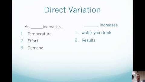 Algebra 2 Section 2-5 Model Direct Variation (part 1)