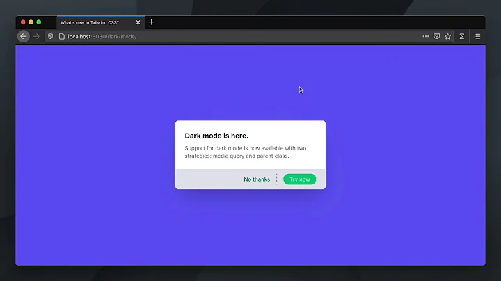 Dark Mode – What's new in Tailwind CSS